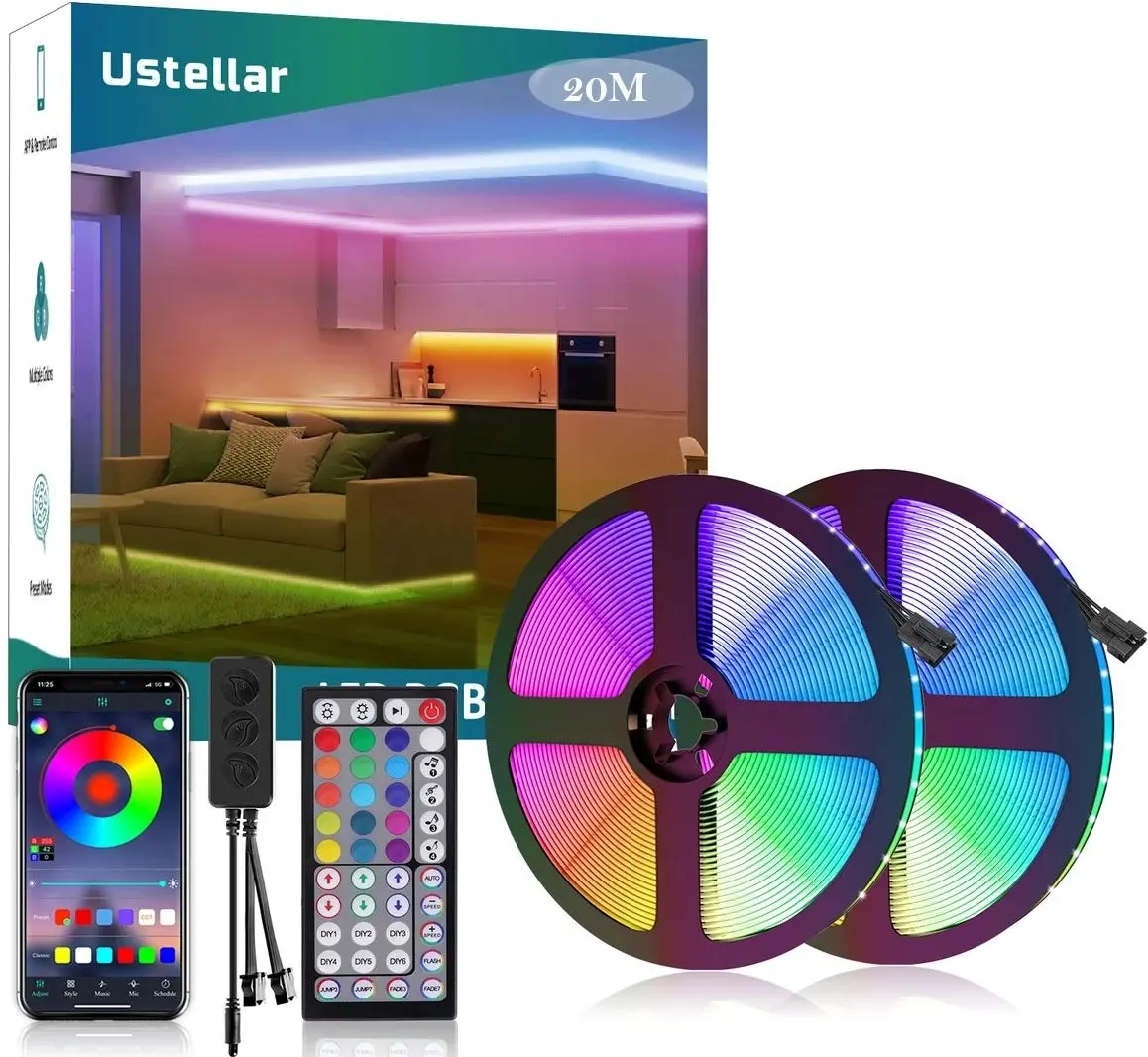 Banda LED Ustellar RGB 20m - 2