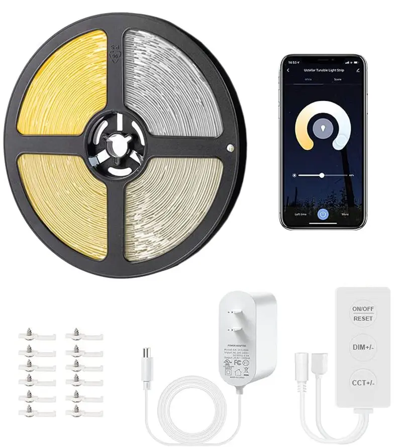 Banda LED Ustellar Tunable White Strip Lights Wi-Fi Smart 6m
