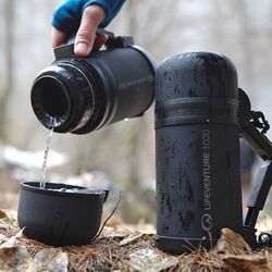 Termos Lifeventure Wide Mouth Flask 1L (Black) Thumb