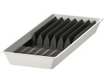 Suport pentru cutite Ikea Uppdatera cu tava 20x50 (Alb/Antracit)