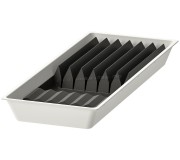 Suport pentru cutite Ikea Uppdatera cu tava 20x50 (Alb/Antracit)