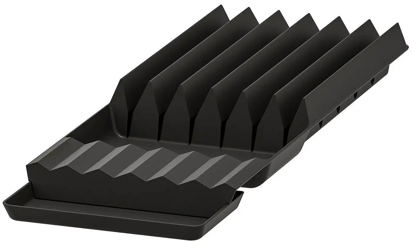 Подставка для ножей Ikea Uppdatera с подносом 20x50 (Белый/Антрацит)