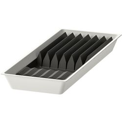 Suport pentru cutite Ikea Uppdatera cu tava 20x50 (Alb/Antracit)