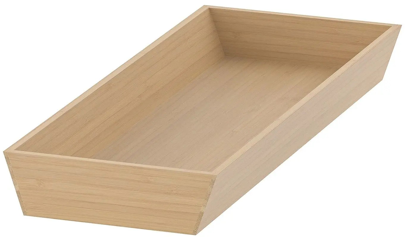 Подставка для ножей Ikea Uppdatera с подносом 20x50 (Светлый Бамбук/Антрацит)
