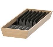 Suport pentru cutite Ikea Uppdatera cu tava 20x50 (Bambus Deschis/Antracit)