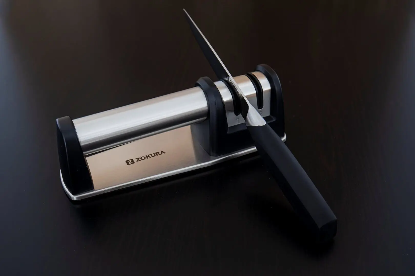 Ascutitoare pentru cutite Zokura Z1022 (Black/Inox) - 3