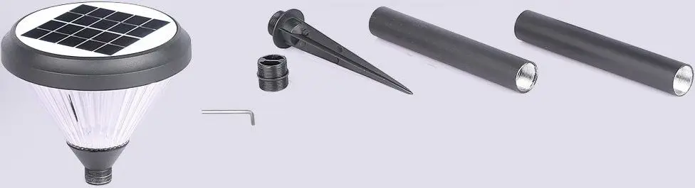 Lampa stradala cu baterie solara Elmos 20HL-GL017 (Black)