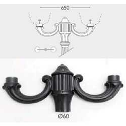 Consola pentru felinar Fumagalli Ofir 2L (Black) Thumb