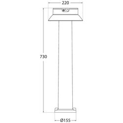 Лампа солнечная Fumagalli Felice 800 (Black/White) Thumb