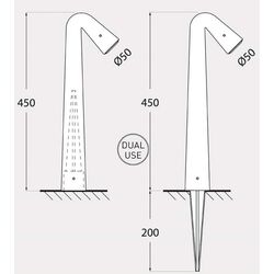 Corp de iluminat LED gradina Fumagalli Steven (Black) Thumb