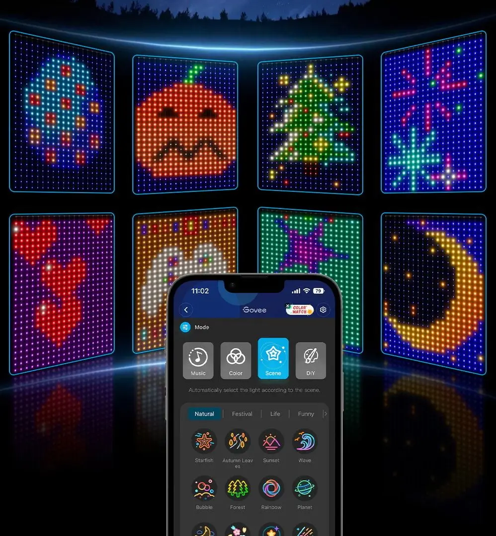 Гирлянда светодиодная Govee Curtain Lights H70B1 1.5x2m