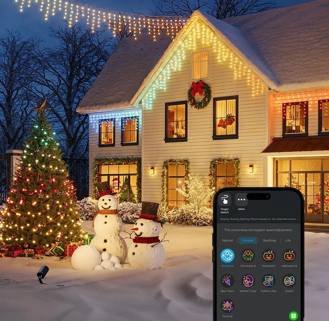 Гирлянда светодиодная Govee Icicle Lights RGBIC H70D1