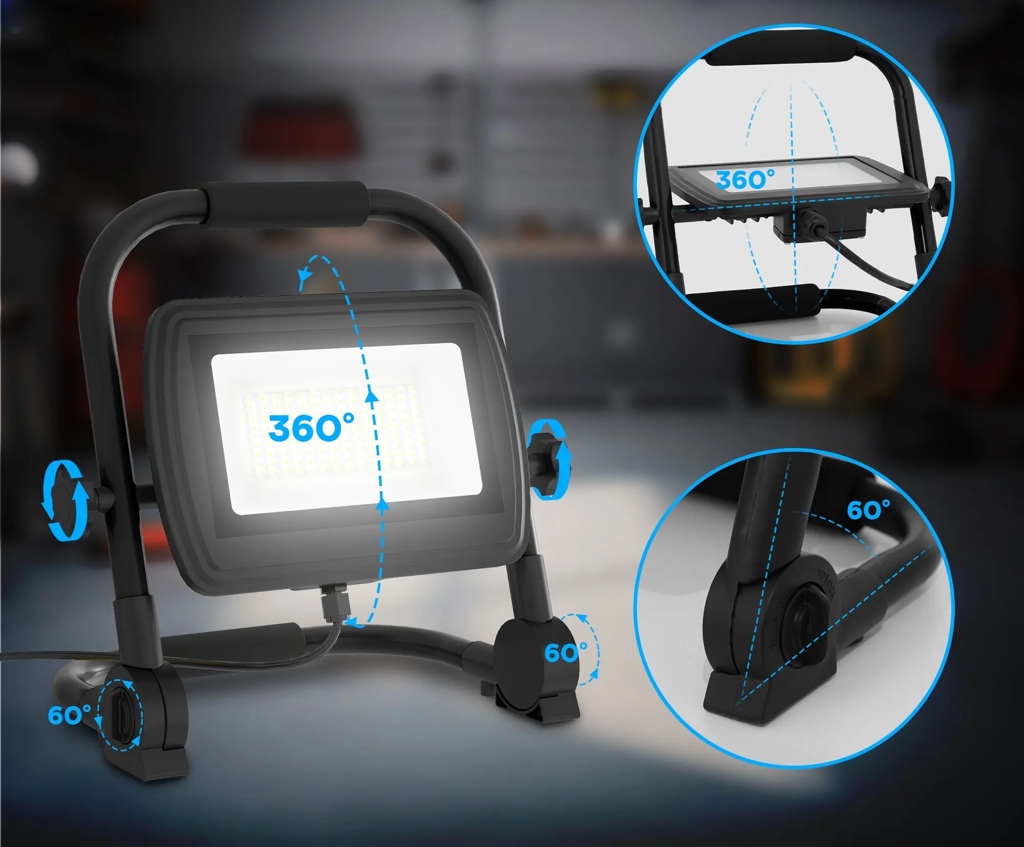 Projector LED Homcom B30-057V90BK (Black) - 4