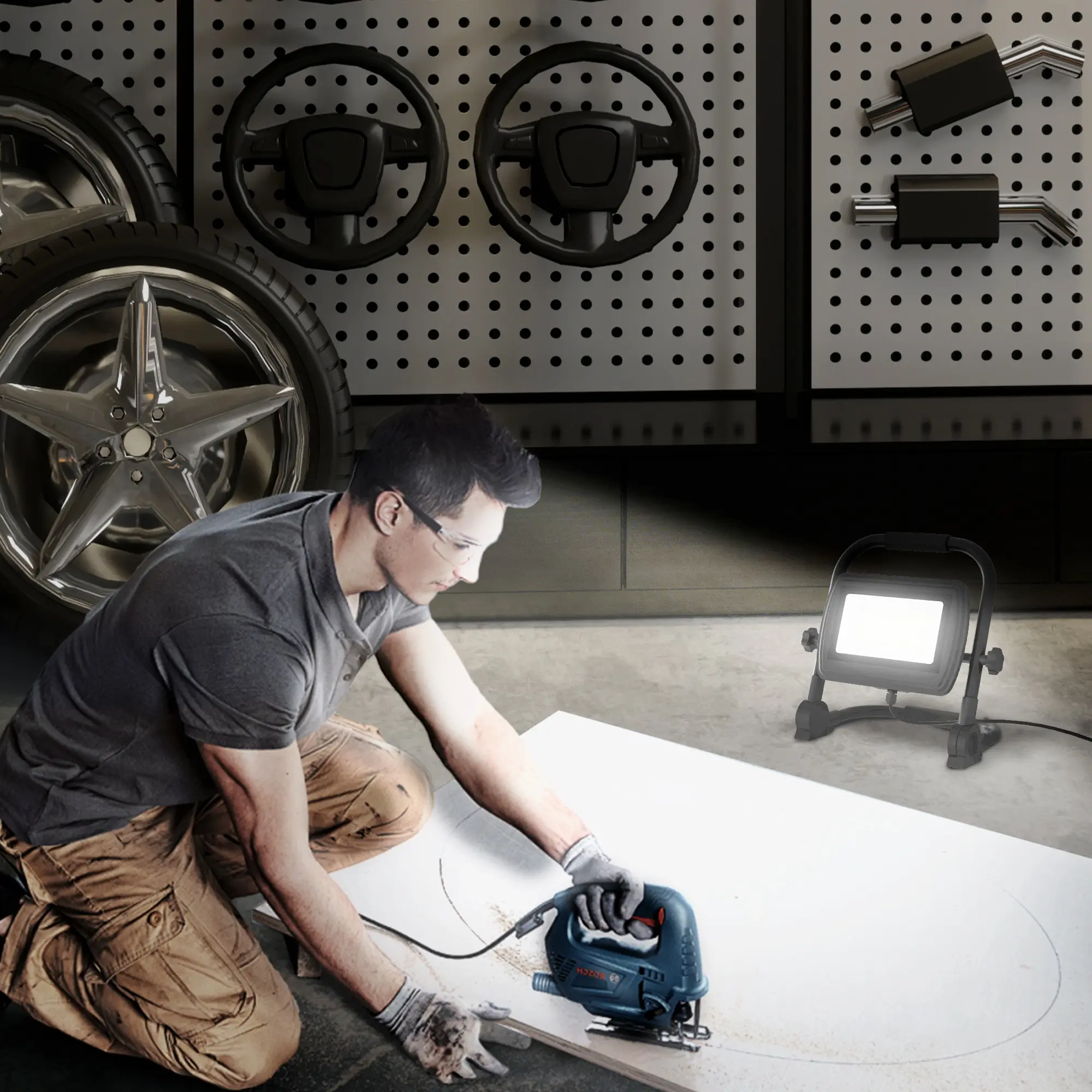 Projector LED Homcom B30-057V90BK (Black) - 7