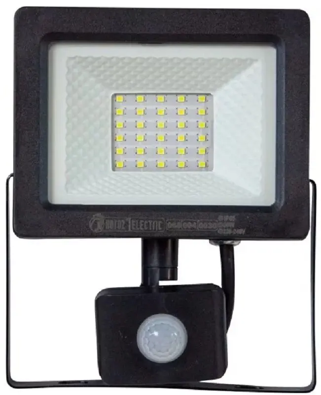 Прожектор с датчиком движения Horoz Electric Puma/S-30 30W 2700lm 6400K (Black)