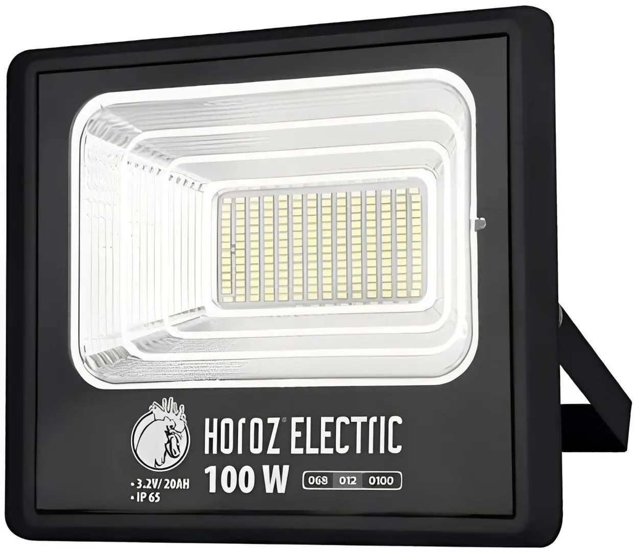 Светодиодный прожектор с солнечной панелью Horoz Electric Tiger-100 (Black) - 2