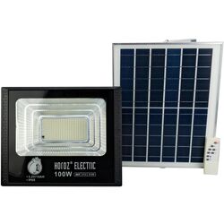 Светодиодный прожектор с солнечной панелью Horoz Electric Tiger-100 (Black)