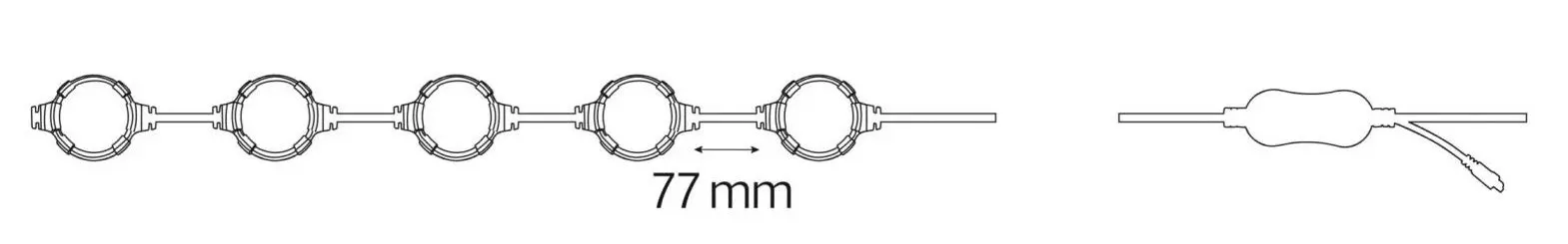 Ghirlanda LED Horoz Ambiance Ambiance RGB LED String Light