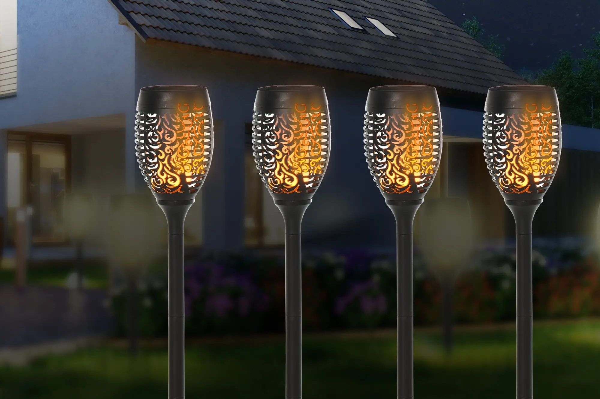 Set lampi solare Outsunny 844-261 (Black) - 5