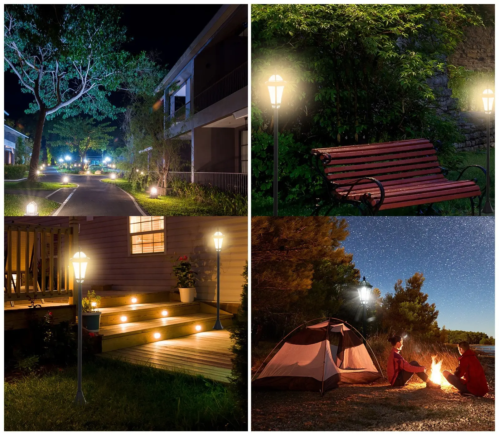 Set felinare de gradina cu baterie solara Outsunny B30-005 (Black) - 4