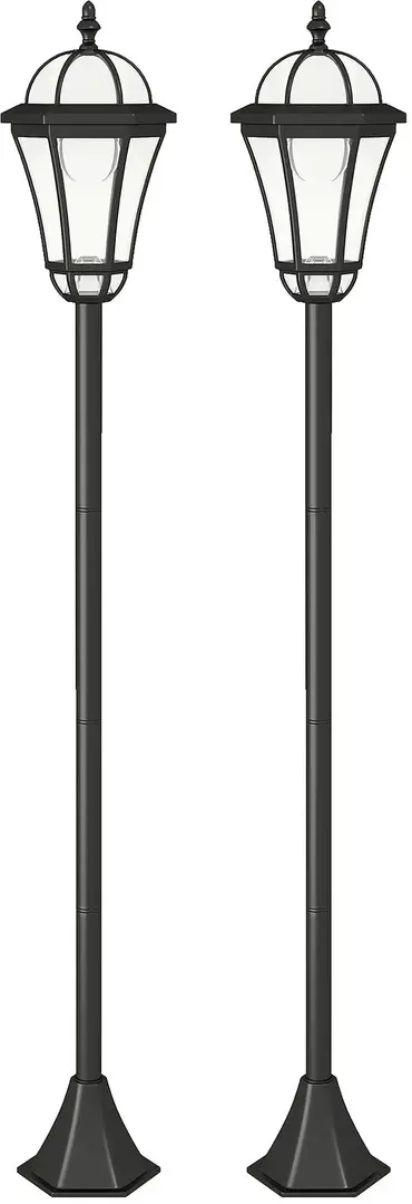 Set felinare de gradina cu baterie solara Outsunny B30-005 (Black)