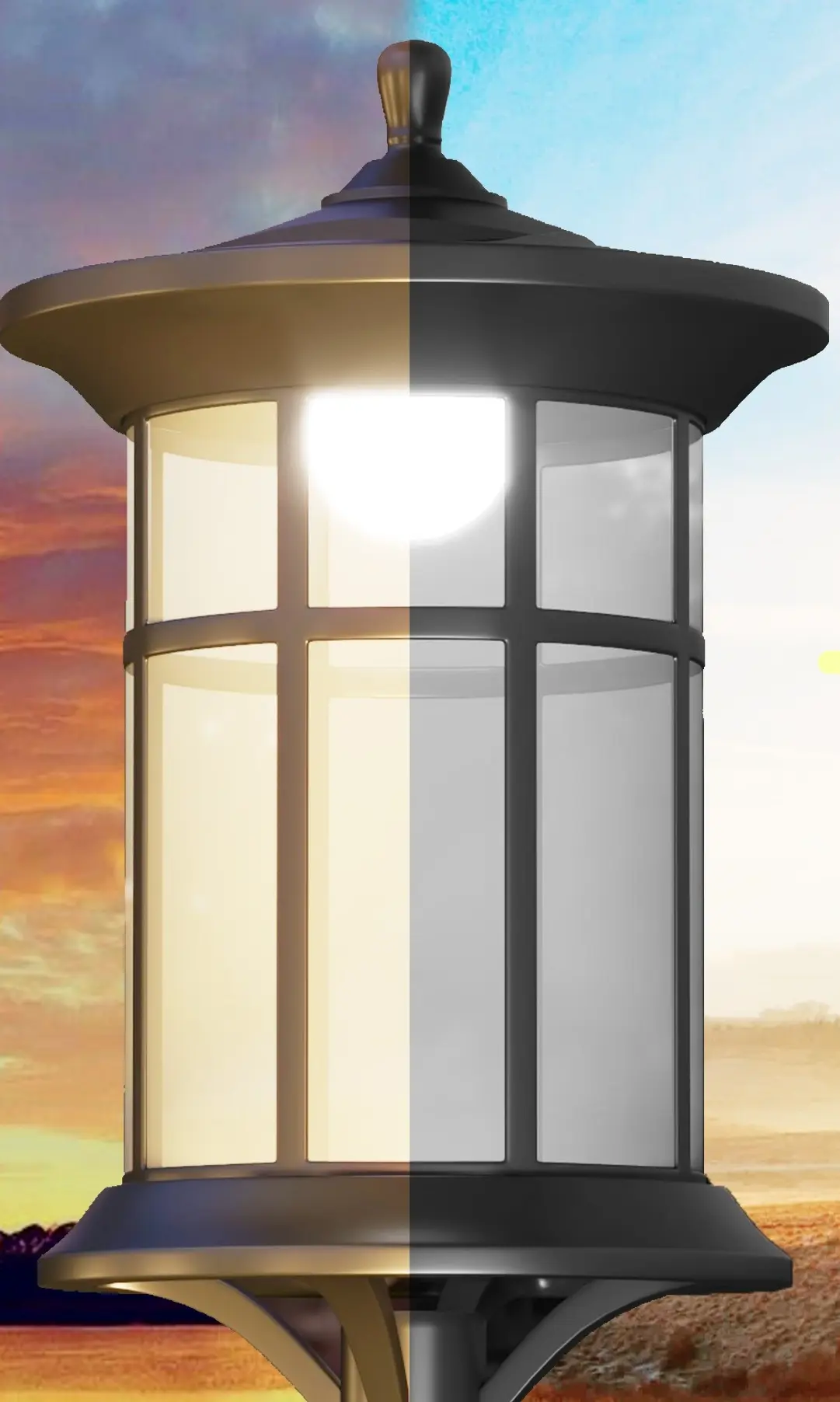 Set felinare de gradina cu baterie solara Outsunny B30-054V01BK (Black) - 3