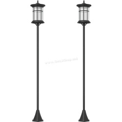 Set felinare de gradina cu baterie solara Outsunny B30-054V01BK (Black)