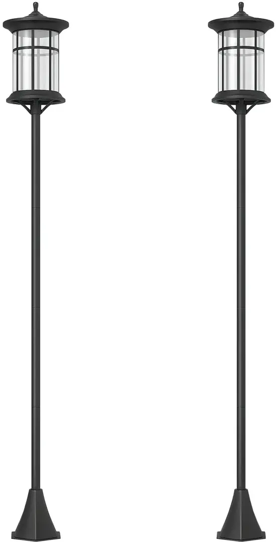 Set felinare de gradina cu baterie solara Outsunny B30-054V01BK (Black)