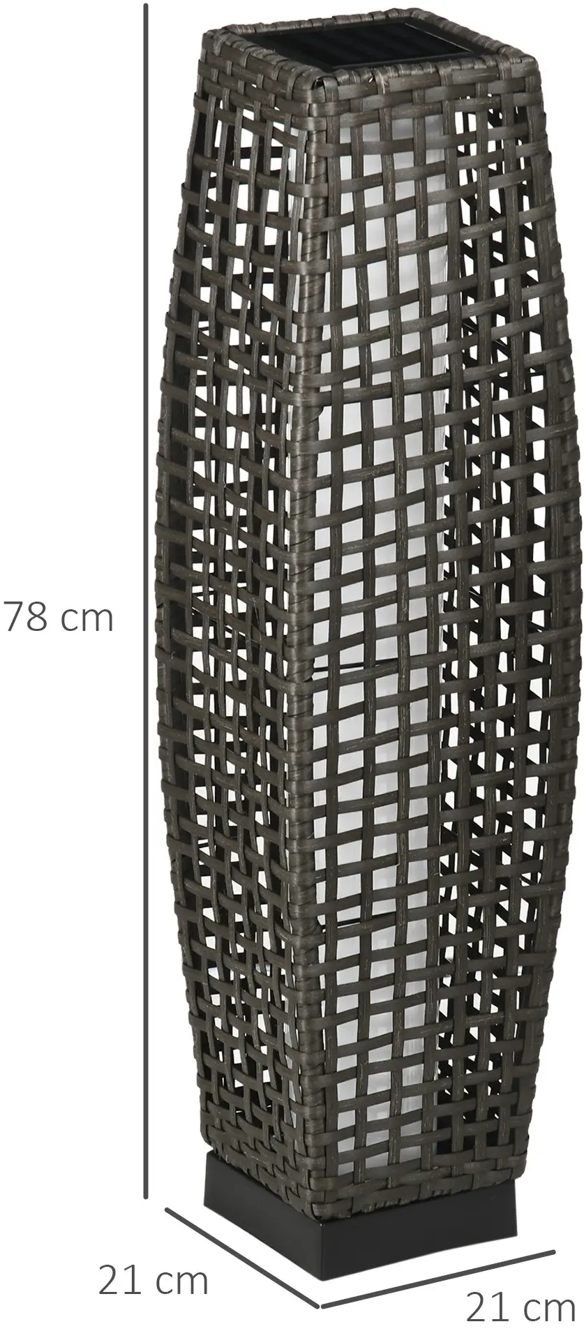 Lampa solara Outsunny 867-129V01GY (Black/Grey) - 6