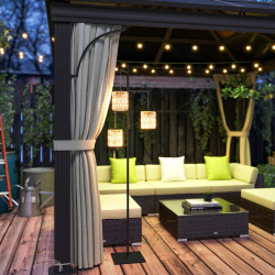 Lampa solara Outsunny 867-270V00YL (Black/Beige) Thumb