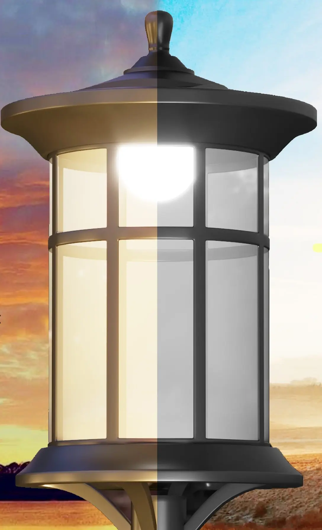 Felinar de gradina cu baterie solara Outsunny B30-055V00BK (Black) - 2