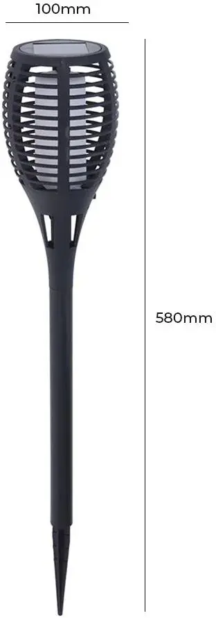 Lampa cu baterie solara ProGarden Torch 44503 (Black)