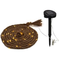 Джутовый канат с солнечной лампой Saska Garden 1021003 4.5m (Brown/Black)
