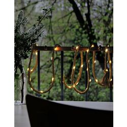Джутовый канат с солнечной лампой Saska Garden 1021003 4.5m (Brown/Black) Thumb