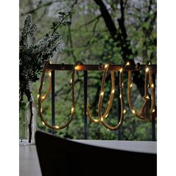 Джутовый канат с солнечной лампой Saska Garden 1032498 8m (Brown/Black) Thumb