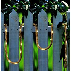 Джутовый канат с солнечной лампой Saska Garden 1032498 8m (Brown/Black) Thumb