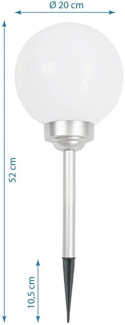 Набор солнечных ламп Saska Garden 1043340 (White/Silver) - 2