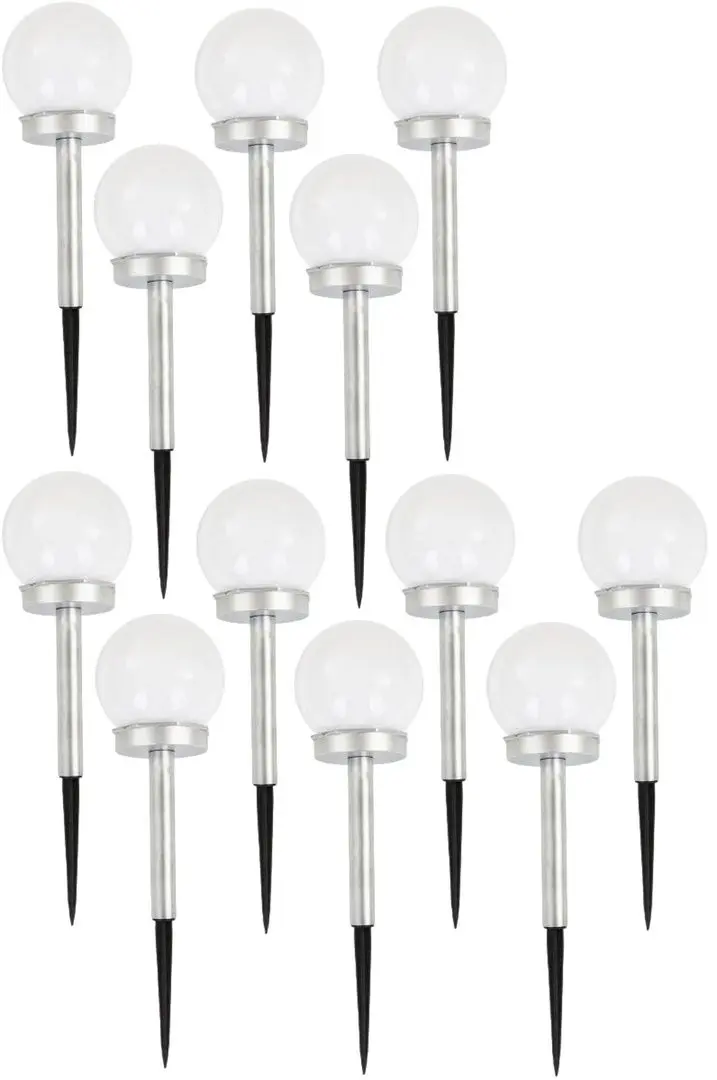 Набор светильников на солнечных батареях Saska Garden 1043326 12pcs (White/Silver)