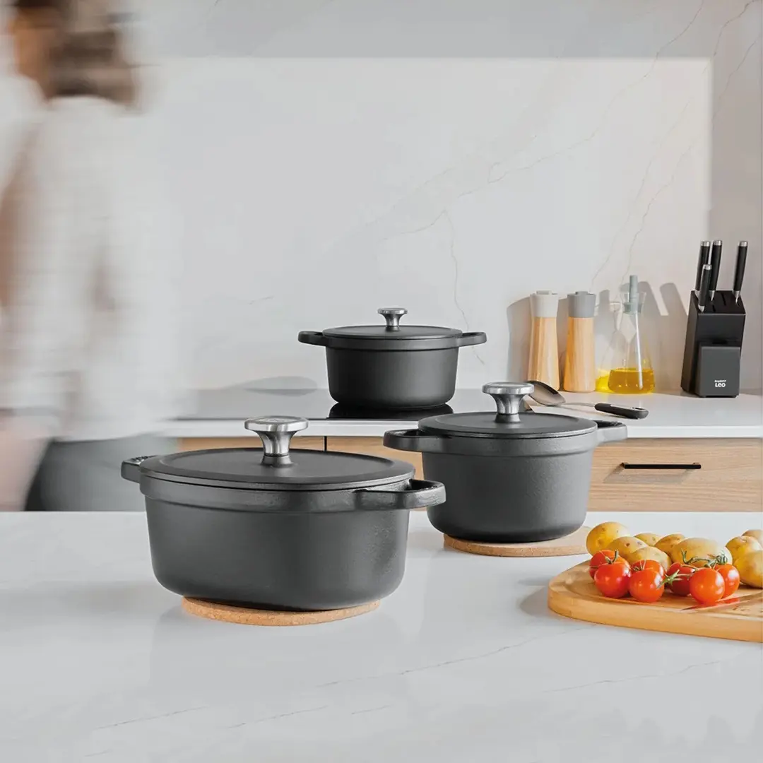 Oala cu capac Berghoff Leo Graphite 3950617 (Black)