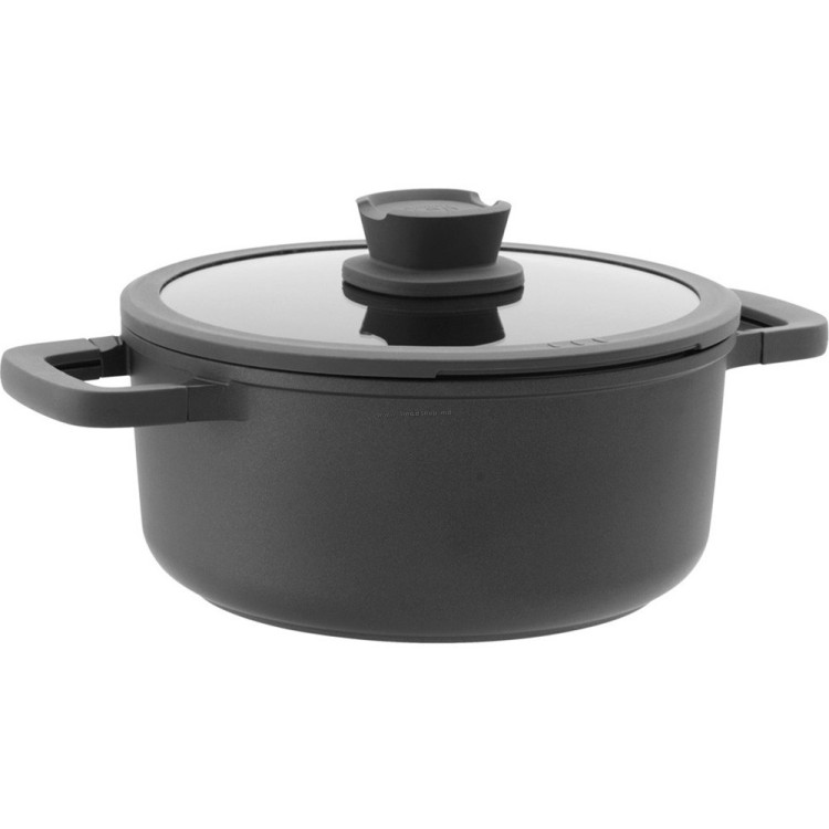 Кастрюля с крышкой Berghoff Leo Stone 3950593 (Black)