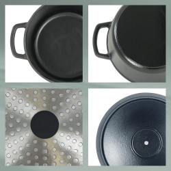 Cratita cu capac Kela Calido 24cm (Black) Thumb