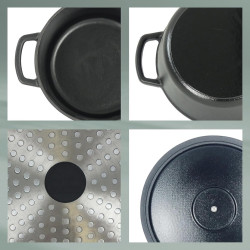 Кастрюля с крышкой Kela Calido 26cm (Black) Thumb