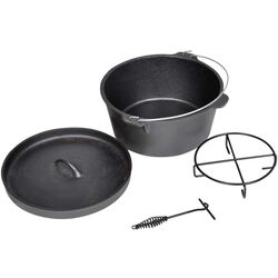 Cazan cu capac VidaXL 40519 (Black) Thumb