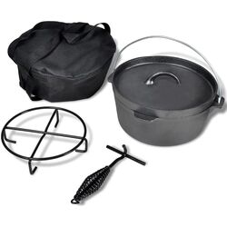 Cazan cu capac VidaXL 41562 (Black) Thumb