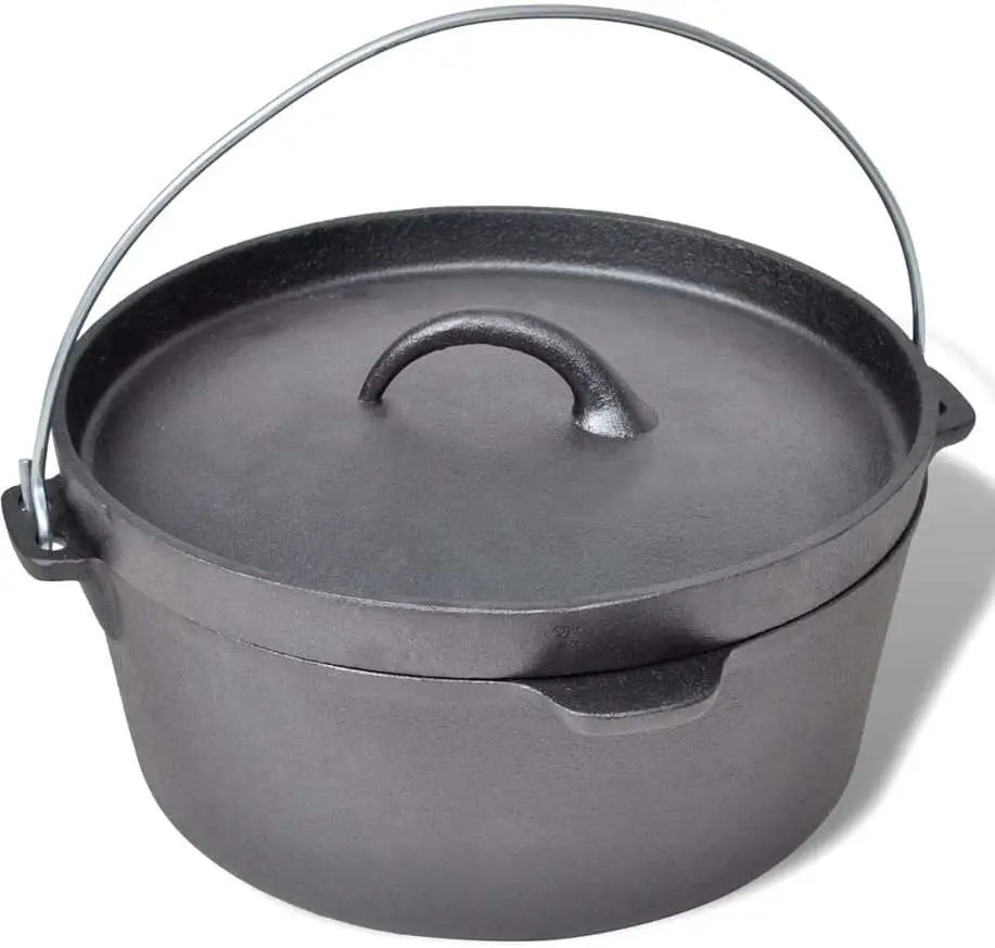 Cazan cu capac VidaXL 41562 (Black)