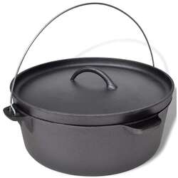 Cazan cu capac VidaXL 41564 (Black)