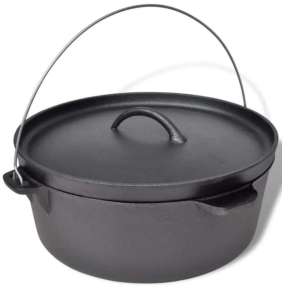 Cazan cu capac VidaXL 41564 (Black)