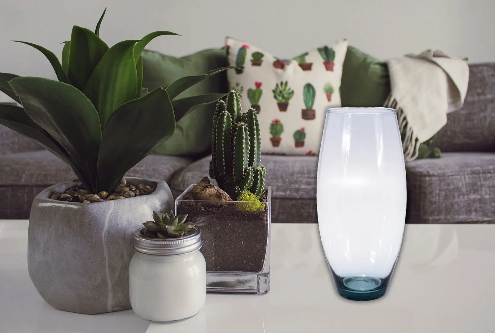 Vaza Excellent Houseware YE1000180 37x17cm (Blue/Transparent)