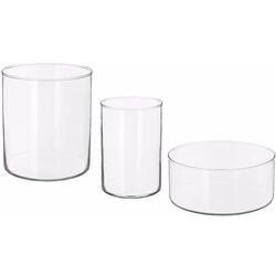 Set de vaze Ikea Cylinder sticla/3buc (Transparent)