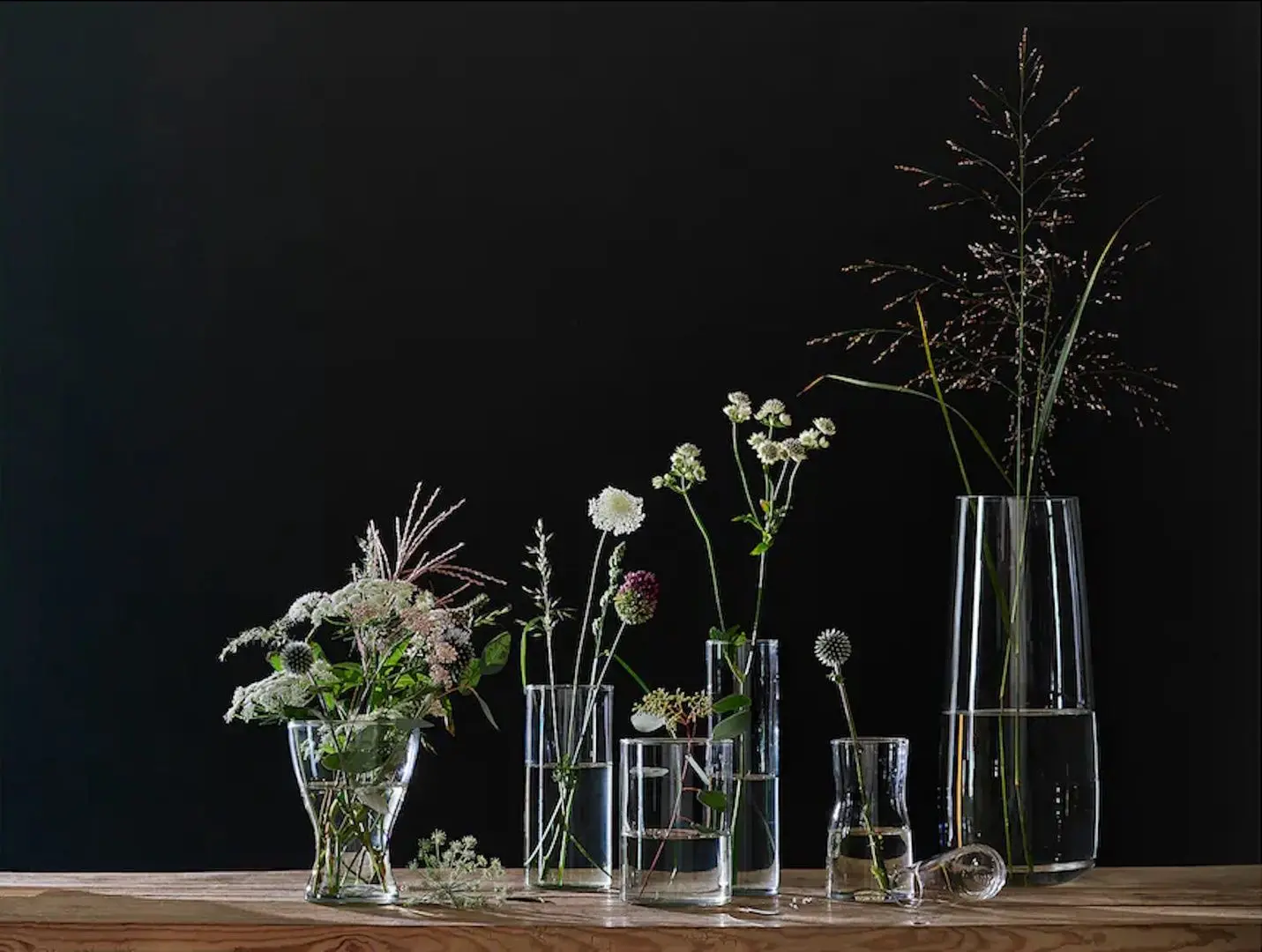 Ваза Ikea Berakna прозрачное стекло 45cm (Прозрачный)